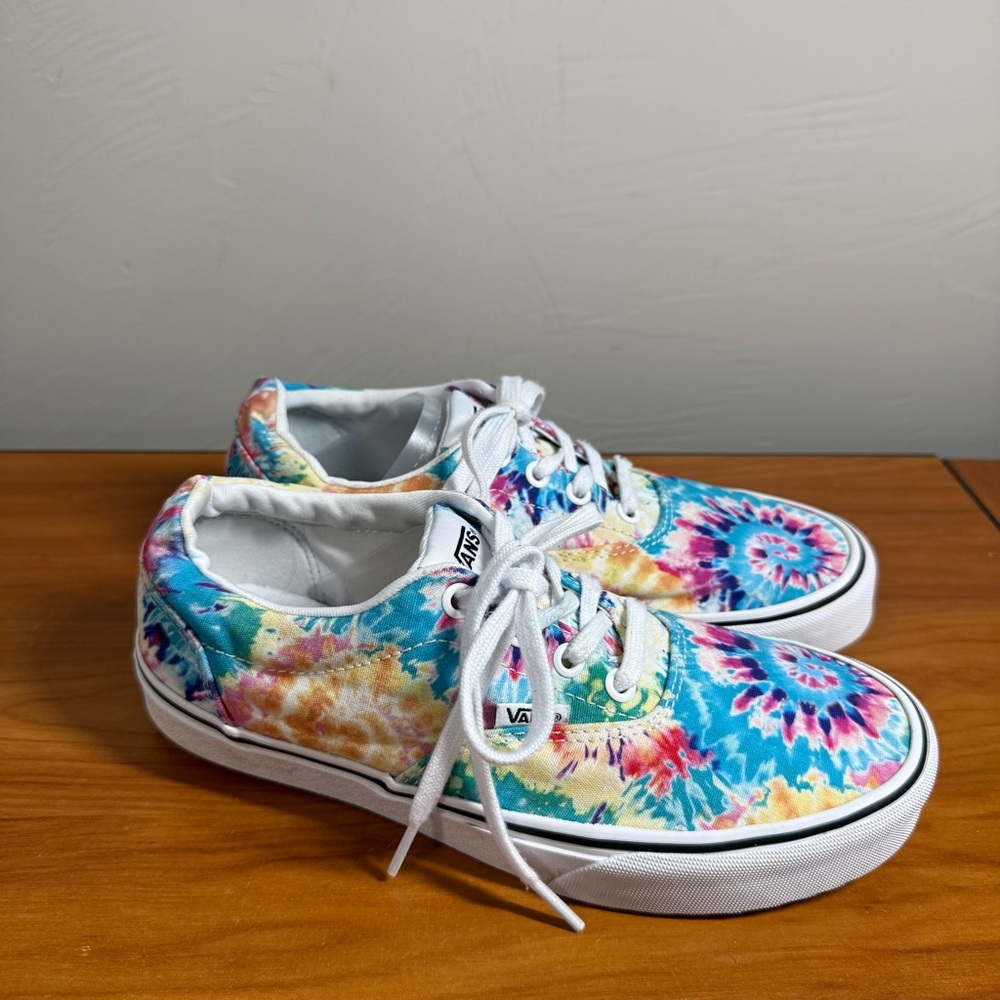 Vans Doheny Tie Dye Low Top Lace Up Vans‎ Hippie Skate Colorful Streetwear W7.5